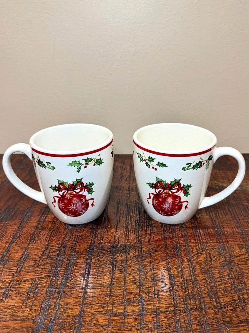 Christopher Radko Traditions Holiday Celebration Ornament Mugs (Set of 2)